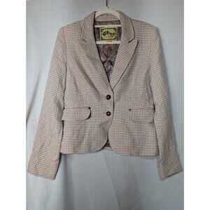 Vintage Fillmore Studio California Blazer Houndstooth Wool M Elegant (655)